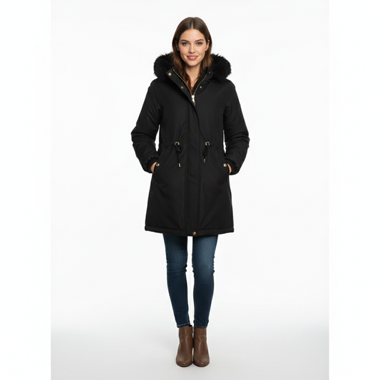 JAG Women’s Bonded Fur Water Repellent Jacket | Blush Pink | Jet Black
