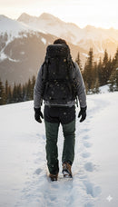 JAG Mt. Kailash Series Trekking & Hiking Pants | Snow Proof | Fleece Inside | Unisex Design | Bonded Fleeced Fabric | Snow Trekking Pants | Triple Layered Fabric | Olive Black