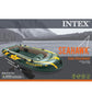 Intex Inflatable Air PVC Seahawk 4 Boat Set, Multi Color