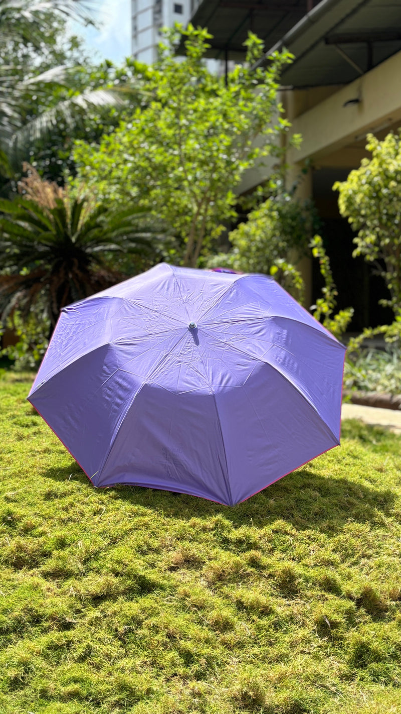 Jainsons Rain Splash 2 Fold Umbrella | Nylon Fabric | Magenta