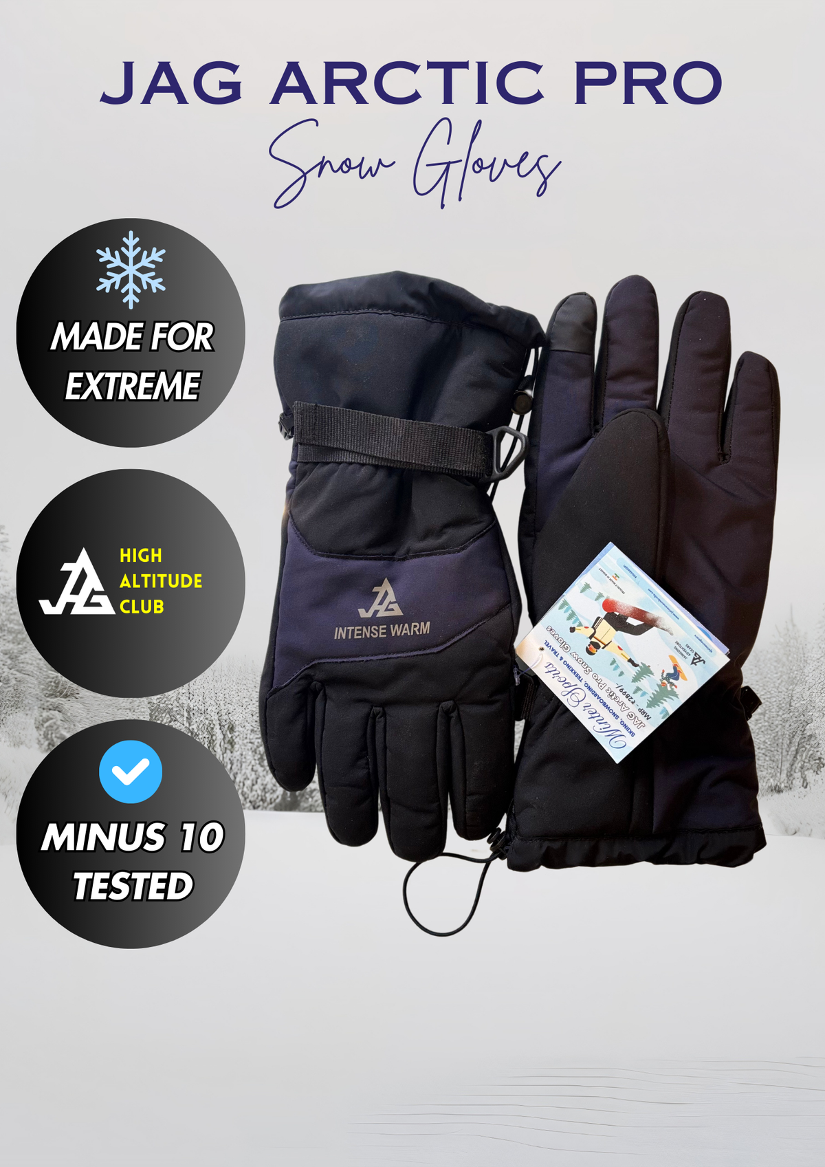 JAG Arctic Pro Snow Gloves | 100% Waterproof | Minus 10 Tested Gloves
