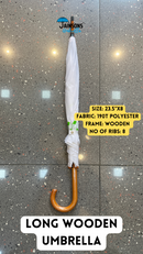 Jainsons Wooden Pyno Umbrella | Wooden Umbrella for Corporate Gifting | J Handle Umbrella