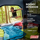 Coleman Skylodge 6 Person Instant Tent with Pre-Attached Steel Poles, Double Door Access, Enhanced Ventilation, and E-Port Access