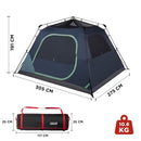 Coleman Skylodge 6 Person Instant Tent with Pre-Attached Steel Poles, Double Door Access, Enhanced Ventilation, and E-Port Access