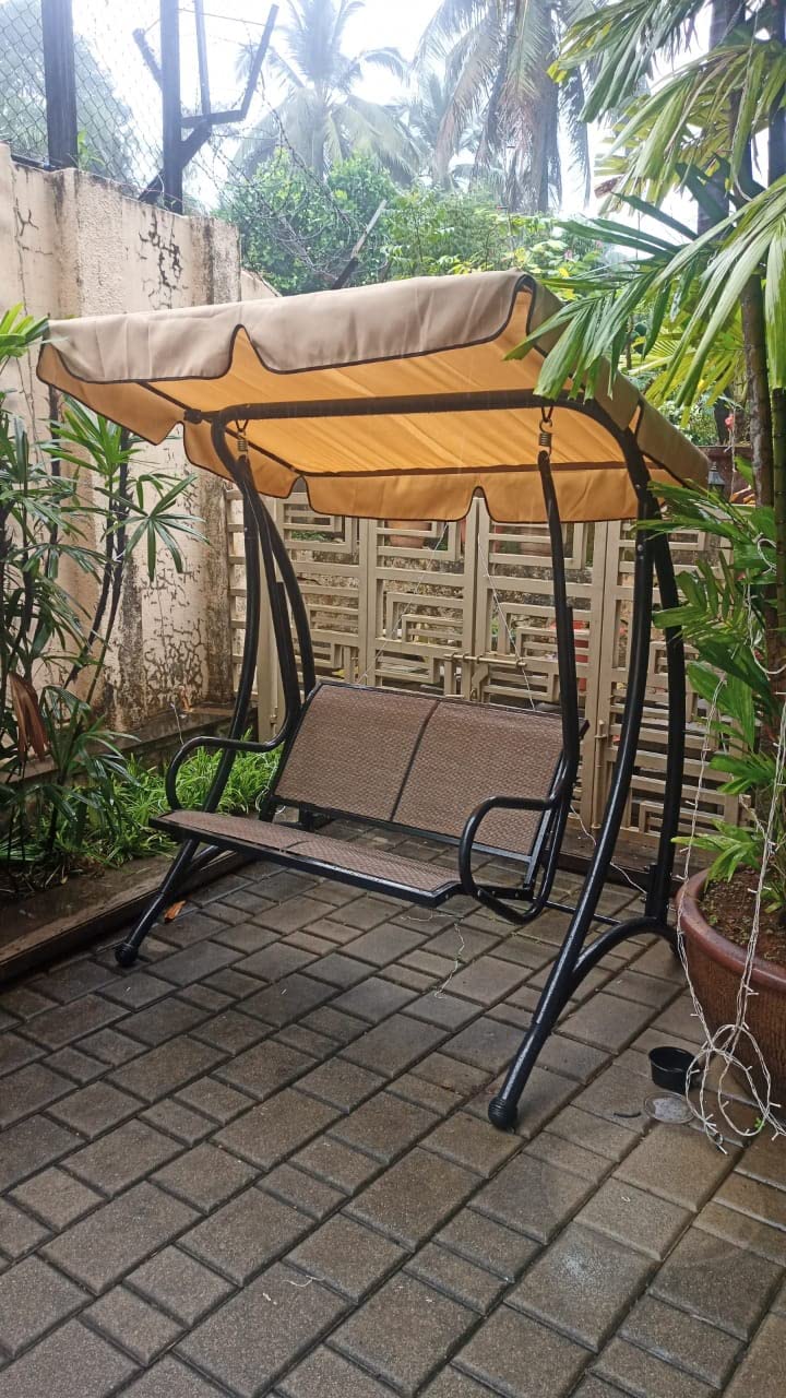Outdoor Swing for garden / Indoor Swing - 2 seater Swing with Removabe waterproof Canopy - Jhula for Garden, Swing for Terrace, Swing for Adults, Swing for Balcony