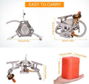 High Flame Convertible Stove | Works with Butane & Propane Both | Foldable Camping Gas Stove with Piezo Ignition, Outdoor Windproof Camping Equipment Backpacking Portable gas Stove Cooking with Carrying Case Box.