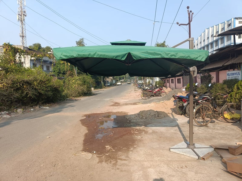 2.5 Mtr Side Pole Umbrella (Square Shape, 360 Degrees Rotating with Marble Base)