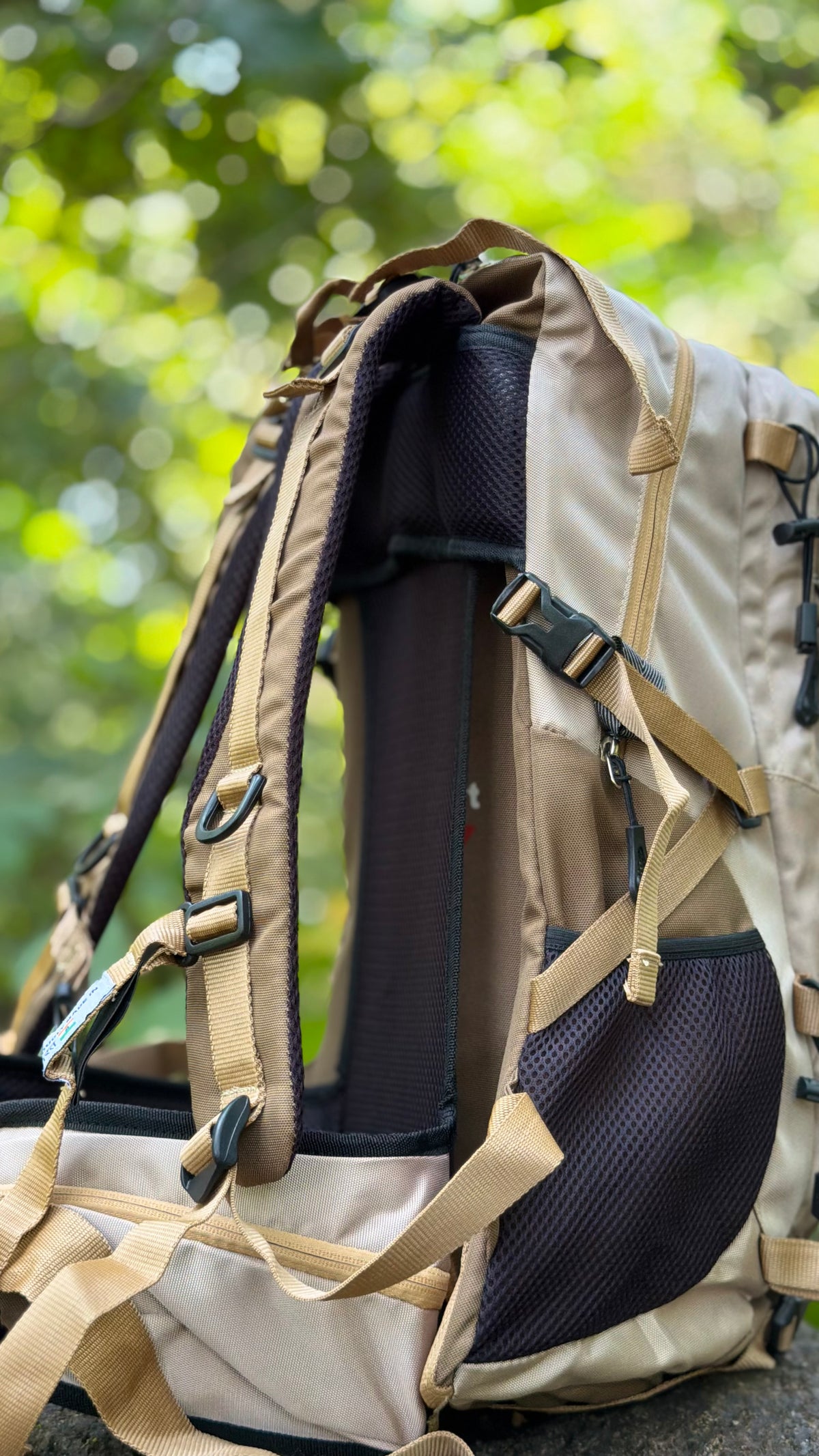 JAG Aranya 45L Alpine Backpack | Limited Edition | Air Flow Back Support | Twin Aluminium Rods + Mesh | Desert Fawn