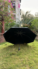 Fully Automatic Jainsons Digital Print Luxe 3 Fold Umbrella | Flora White| Timeless Art