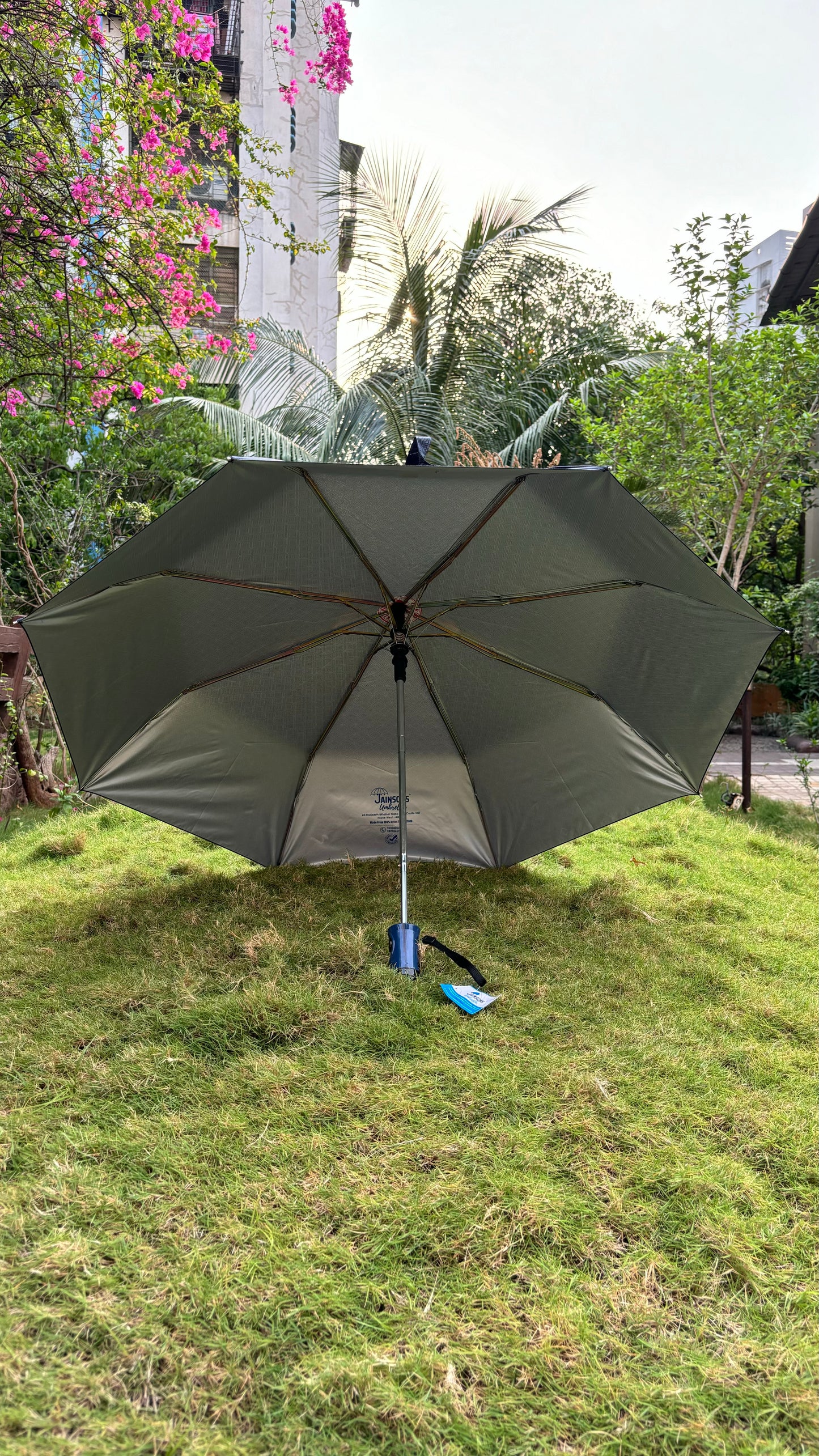 Jainsons Classic Checkmate 3 Fold Umbrella | Black