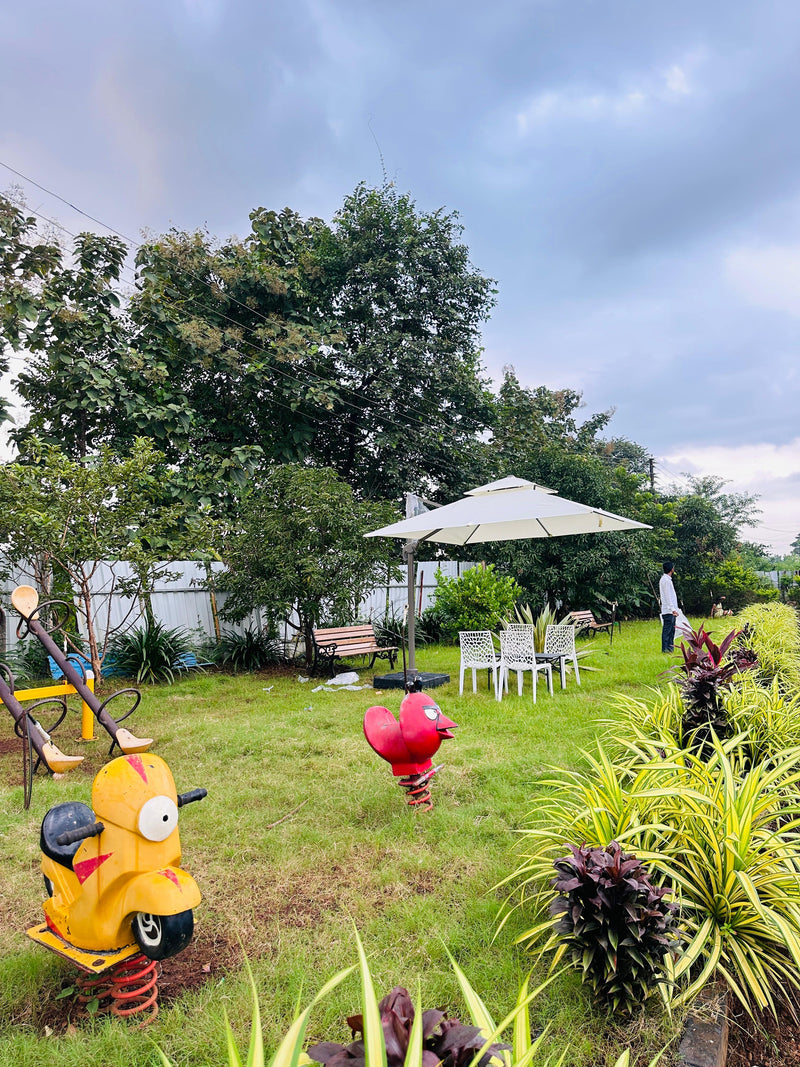 Luxury Side Pole Roman Umbrella | 360 Degrees Rotational | Water Base | 3.3 mtrs each side | Jumbo Size