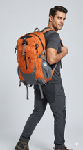 JAG Aranya 45L Alpine Backpack | Air Flow Back Support | Twin Aluminium Rods + Mesh | Alpine Sunset