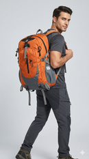 JAG Aranya 45L Alpine Backpack | Air Flow Back Support | Twin Aluminium Rods + Mesh | Alpine Sunset