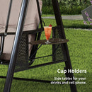 Luxury Swing for Adult 2 Seater Outdoor Garden Jhula with Canopy roof/Cushion & Cup Holder (Capacity : 270 kgs)