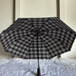 Jainsons Rain-Check 3 Fold Jumbo Umbrella | Checks Print | Black with Red Lining