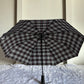 Fully Automatic Jainsons Rain-Check 3 Fold Jumbo Umbrella | Checks Print | Black with Red Lining