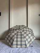 Jainsons Rain-Check 3 Fold Jumbo Umbrella | Checks Print | Khaki