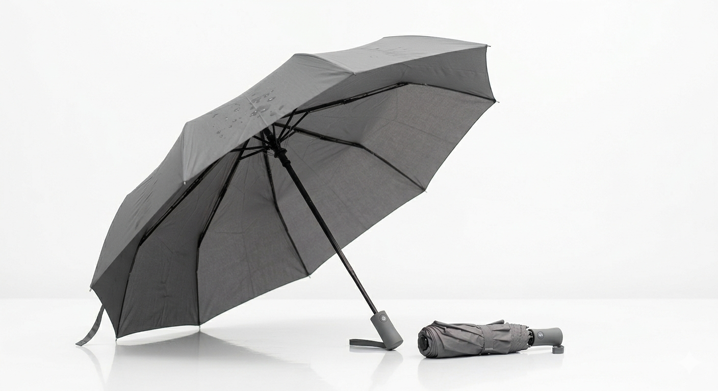 Jainsons Maverick X2 Umbrella | 3 Fold Umbrella | Jumbo Size | Grey