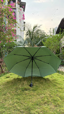 Jainsons Digital Print Luxe 3 Fold Umbrella | Flora Green| Timeless Art