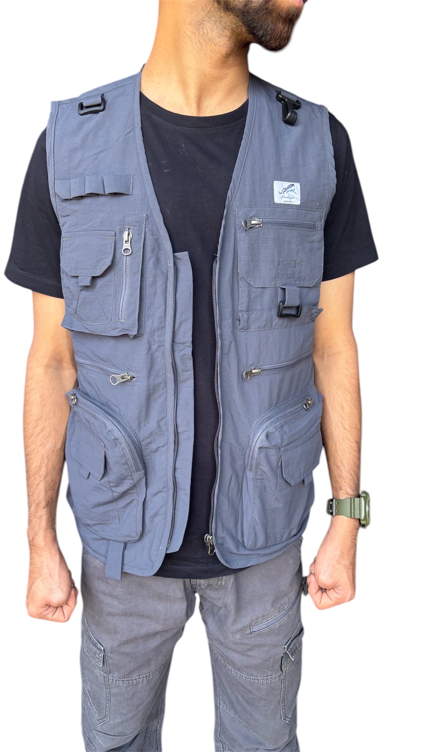 Himalayan Leopard Kaziranga Series Multi-Pocket Jacket | Safari Jacket | 9 Pockets | Unisex | Travellers Jacket | Vest