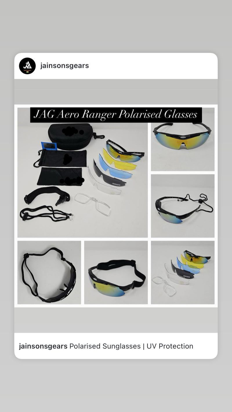 JAG Aero Ranger Polarised Sunglasses | 5 Lenses