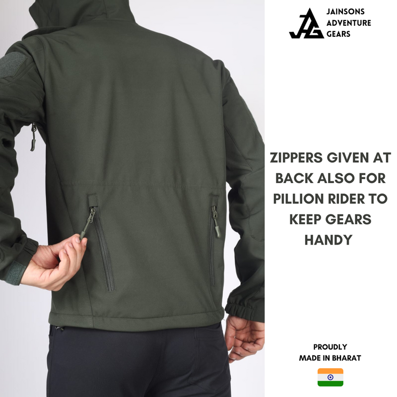 JAG WINTER TACTICAL PRO JACKET | 8 POCKETS | Tactical Snowproof Jacket | 11 Zippers | Army Green | Garud Edition Tactical Jacket