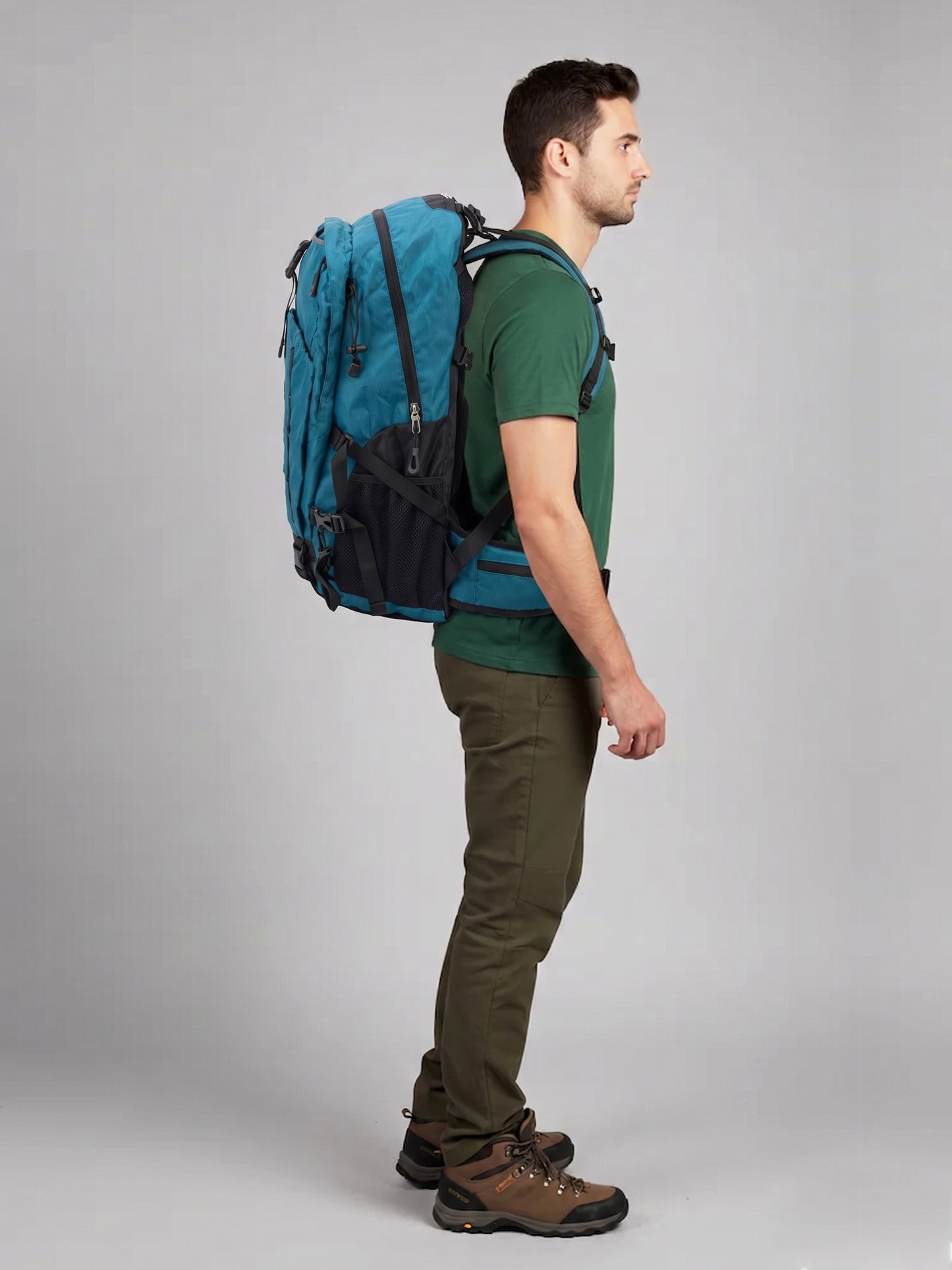 JAG Aranya 45L Alpine Backpack | Air Flow Back Support | Twin Aluminium Rods + Mesh | Glacier Blue