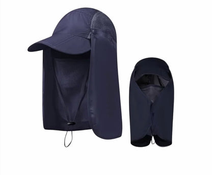 JAG|Sun Protection Cap with Face Mask & Neck Flap – UV Protection Hat for Hiking & Outdoor Travel