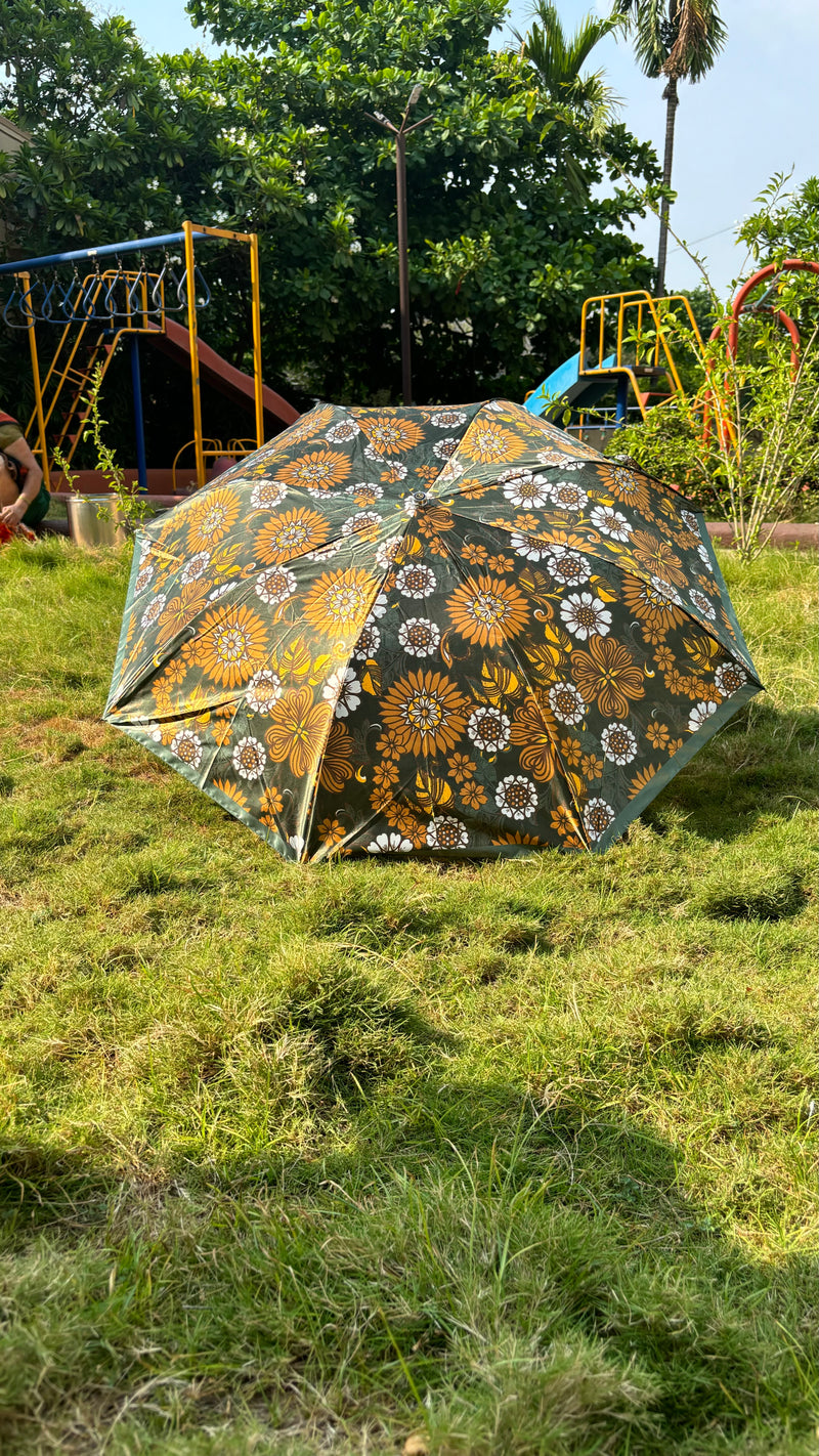 Jainsons 2 Fold Satin Printed Umbrella | Eco | 23”X8