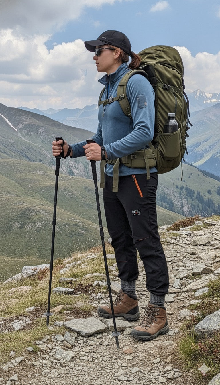JAG Sprint Hiking & Trekking Pant | Performance Gear | 2 Pockets | Knee Darts | Space Grey