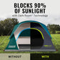 Coleman Dark Room SkyDome 6 Person Waterproof Camping Dome Tent l Fixed Pre-Attached Poles for Quick Pitch