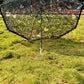 Jainsons Transparent Floral Umbrella with Frill | Midnight Black