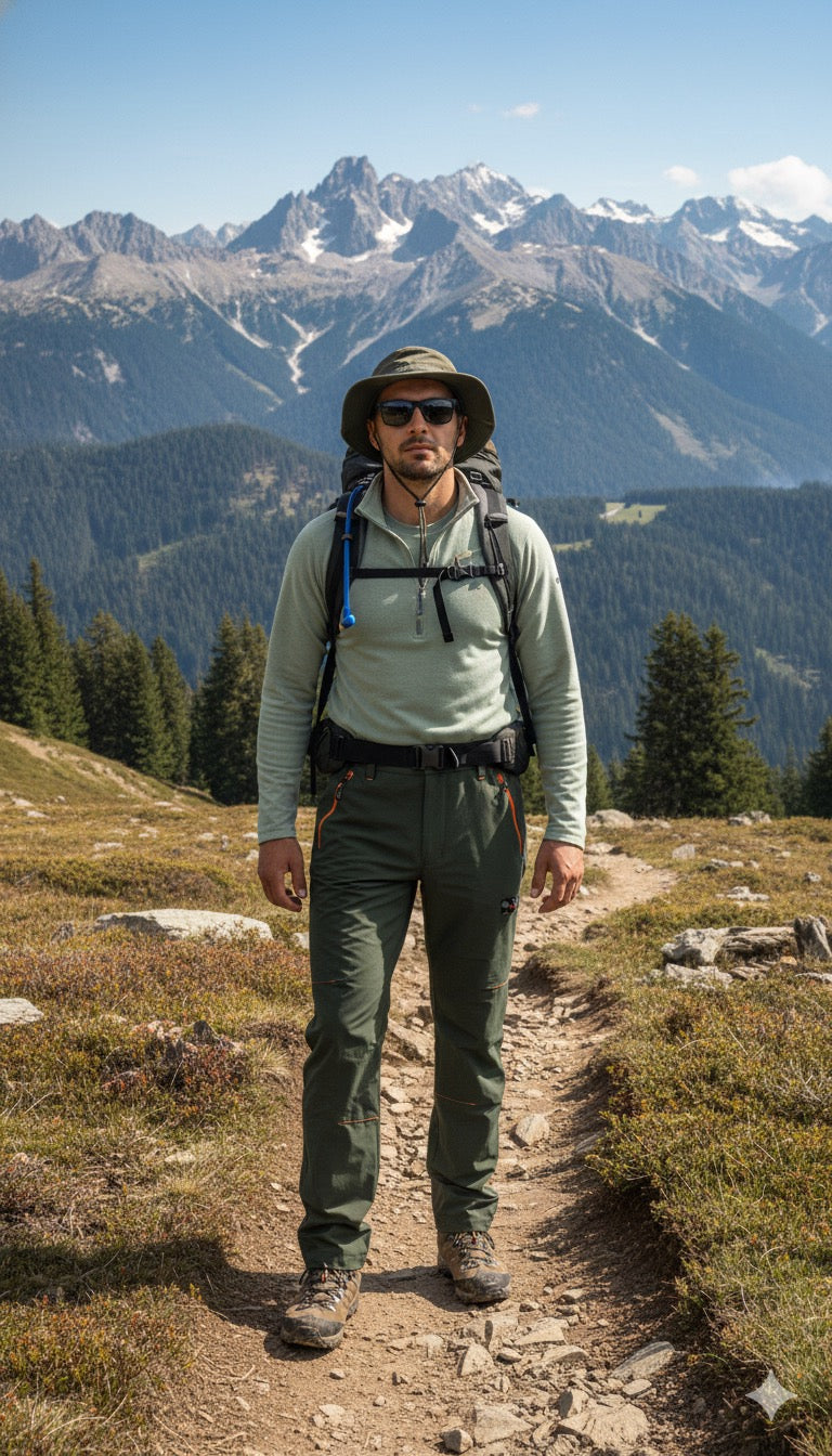 JAG Sprint Hiking & Trekking Pant | Performance Gear | 2 Pockets | Knee Darts | Space Grey