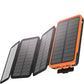 JAG 20000mAh Solar Power Bank, 4 Solar Panels, 2 USB & 1 Type C Output for 3 Device Charging, 3 Mode LED Flashlight,Rugged and Compact | Solar Charger Power Bank | Portable Solar Charger