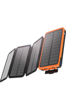 JAG 20000mAh Solar Power Bank, 4 Solar Panels, 2 USB & 1 Type C Output for 3 Device Charging, 3 Mode LED Flashlight,Rugged and Compact | Solar Charger Power Bank | Portable Solar Charger