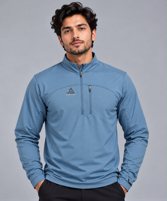 JAG Summit Seeker Series Full Sleeves Tshirt | UPF 50+ Protection | Hiking Tshirt | Trekking Tshirt | Steel Blue