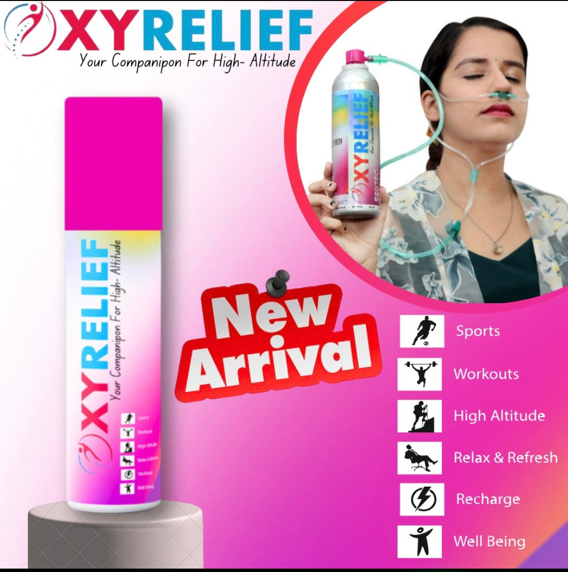 Oxy Relief Portable Oxygen Can 9Ltr (O-02)