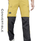 JAG TerraTrek Convertible Trekking Pant | Mustard Charcoal Combination | Bottom Zipper | Ultra Light Crush Fabric