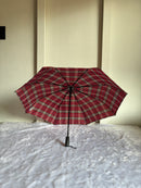 Jainsons Rain-Check 3 Fold Jumbo Umbrella | Checks Print | Maroon