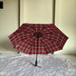 Fully Automatic Jainsons Rain-Check 3 Fold Jumbo Umbrella | Checks Print | Maroon