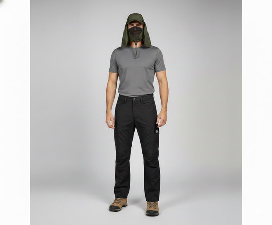 JAG|Sun Protection Cap with Face Mask & Neck Flap – UV Protection Hat for Hiking & Outdoor Travel