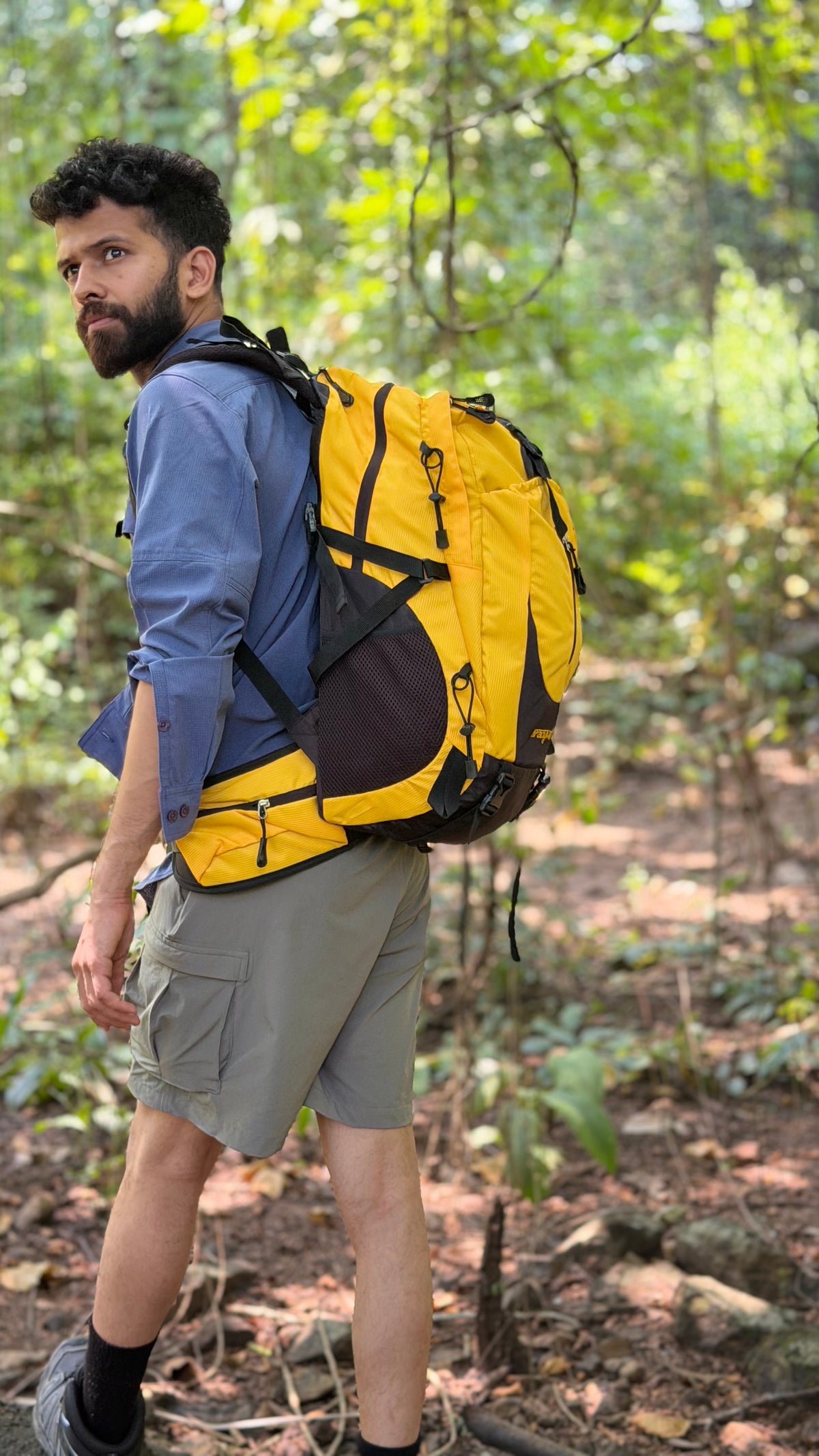 JAG Aranya 45L Alpine Backpack | Limited Edition | Air Flow Back Support | Twin Aluminium Rods + Mesh | Desert Fawn