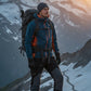 JAG Mt. Kailash Series Trekking & Hiking Pants | Snow Proof | Fleece Inside | Unisex Design | Bonded Fleeced Fabric | Snow Trekking Pants | Triple Layered Fabric | Black Grey
