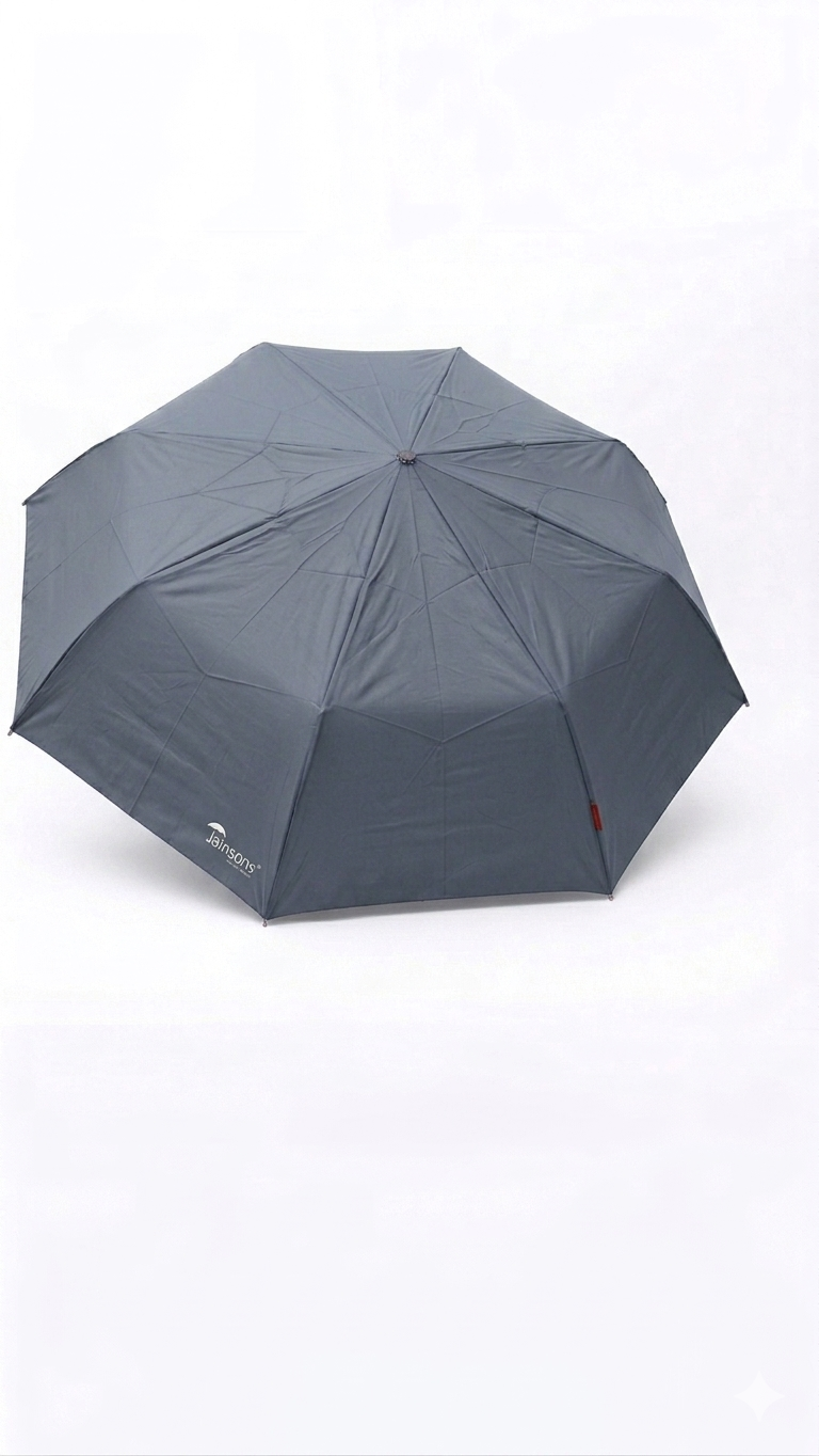 Jainsons Maverick X2 Umbrella | 3 Fold Umbrella | Jumbo Size | Grey