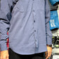 JAG Air - Wave Pro Travel Shirt | Hiking Shirt | Safari Shirt | Fully Stretchable | Full Sleeves Shirt | 2 Pocket Design | Deep Blue