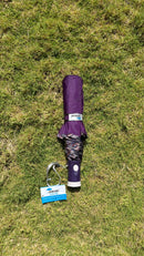 Jainsons YD Piping 3 Fold Umbrella | Nylon Fabric | Unisex Design | Purple