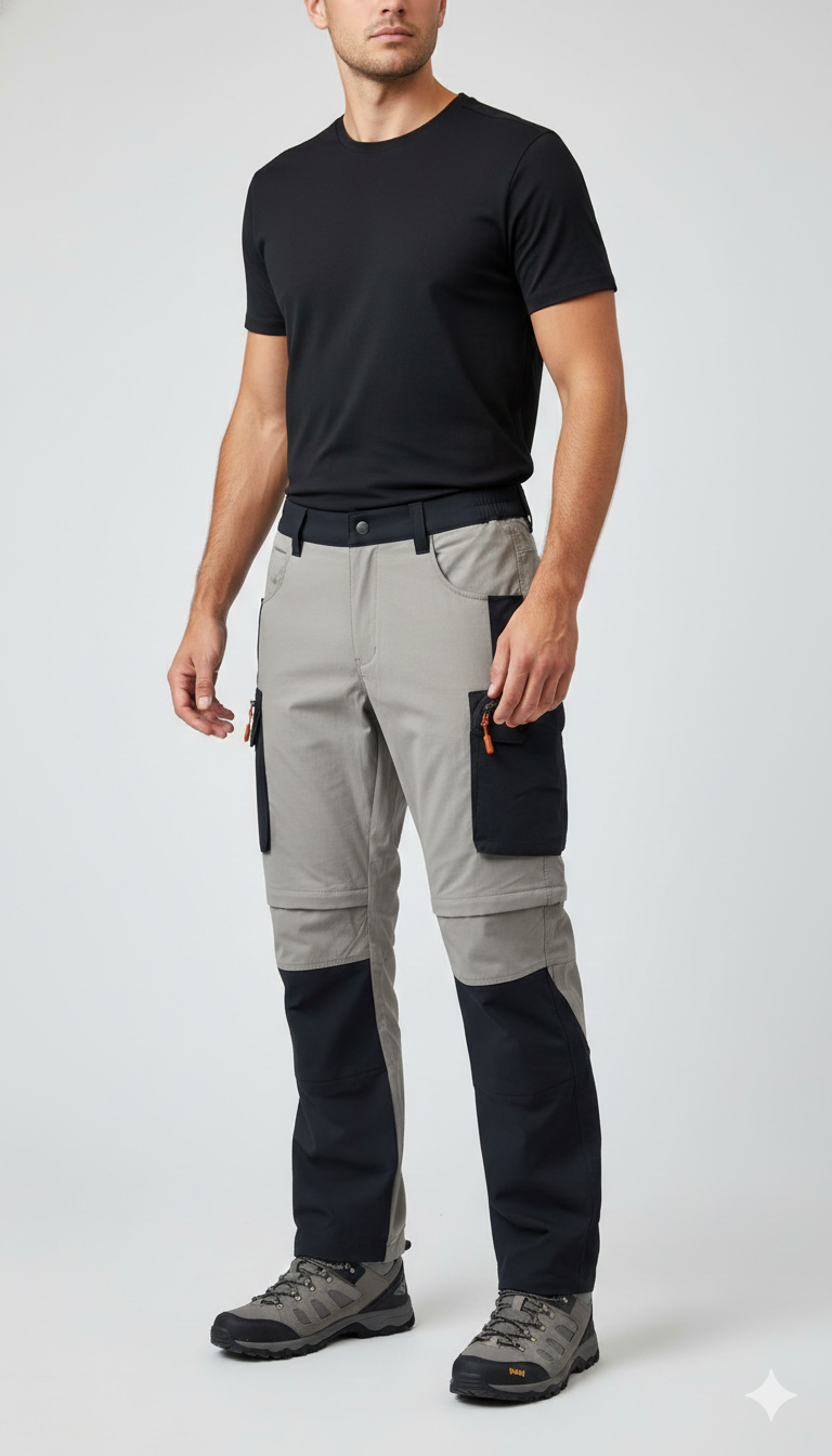 JAG Aerofit Convertible Travel & Hiking Pants | 5 Pocket Design | Stretchable Fabric | Olive