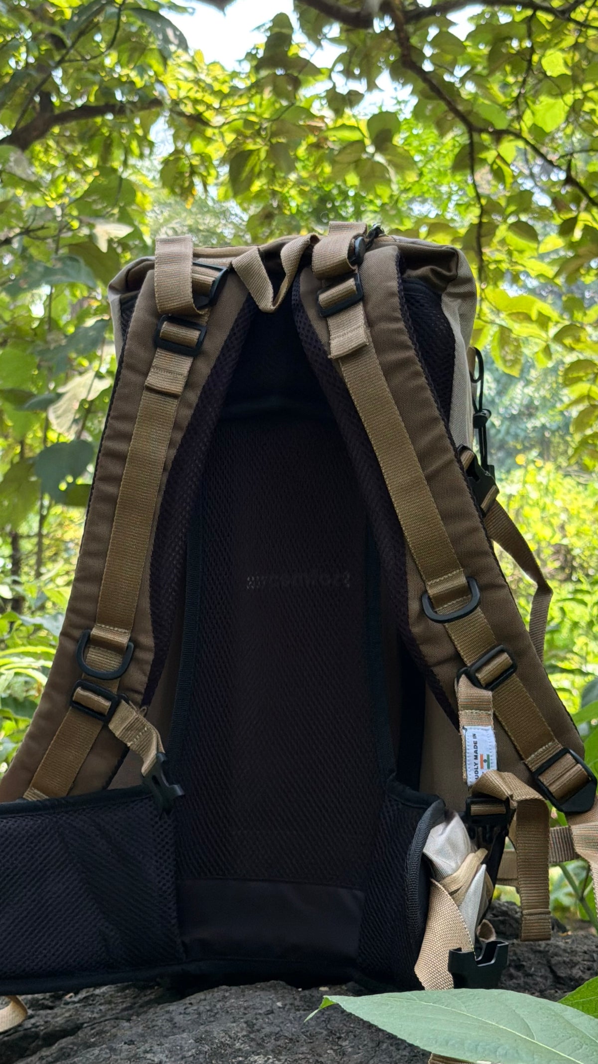 JAG Aranya 45L Alpine Backpack | Limited Edition | Air Flow Back Support | Twin Aluminium Rods + Mesh | Desert Fawn