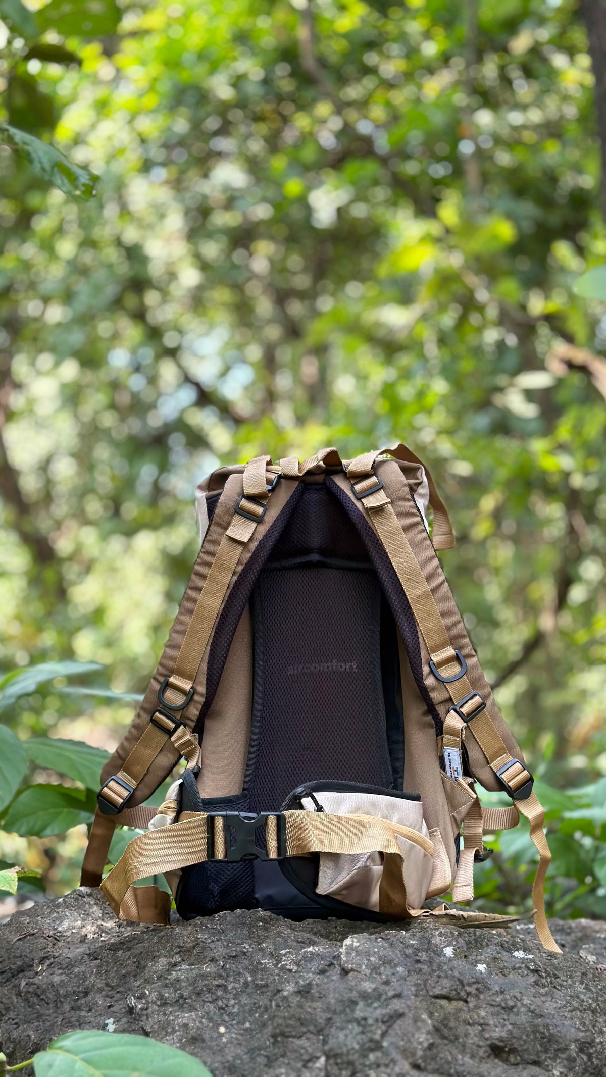JAG Aranya 45L Alpine Backpack | Limited Edition | Air Flow Back Support | Twin Aluminium Rods + Mesh | Desert Fawn