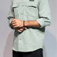 JAG Air - Wave Pro Travel Shirt | Hiking Shirt | Safari Shirt | Fully Stretchable | Full Sleeves Shirt | 2 Pocket Design | Deep Blue